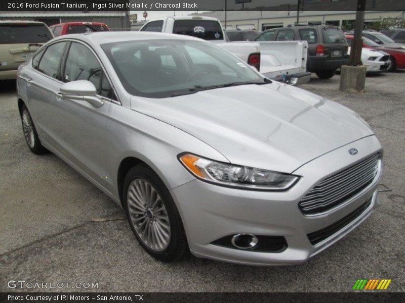 Ingot Silver Metallic / Charcoal Black 2016 Ford Fusion Titanium
