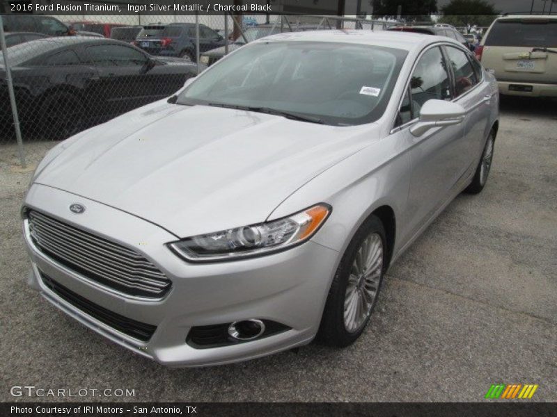 Ingot Silver Metallic / Charcoal Black 2016 Ford Fusion Titanium