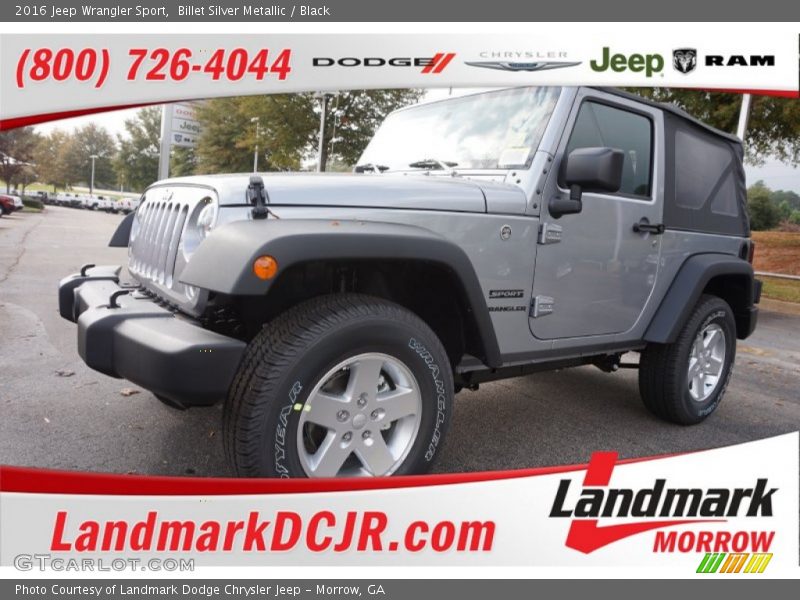 Billet Silver Metallic / Black 2016 Jeep Wrangler Sport