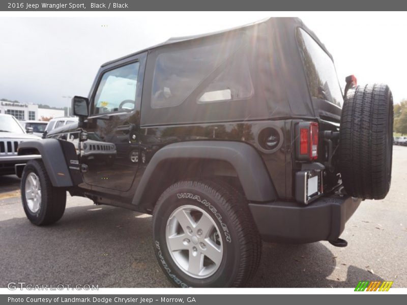 Black / Black 2016 Jeep Wrangler Sport