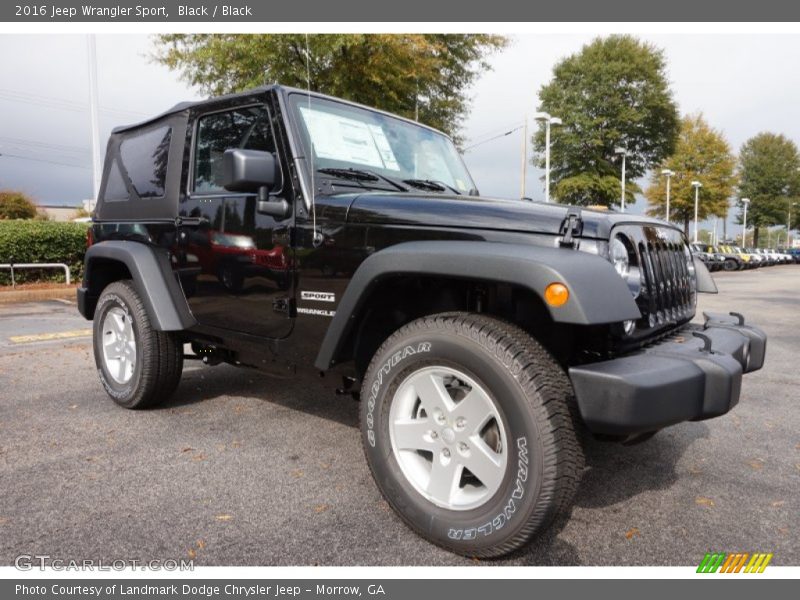 Black / Black 2016 Jeep Wrangler Sport