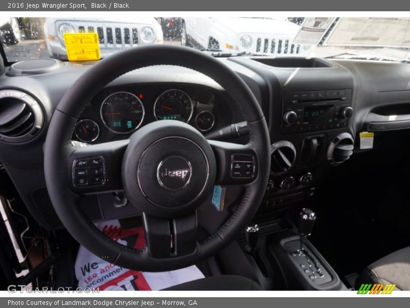 Black / Black 2016 Jeep Wrangler Sport