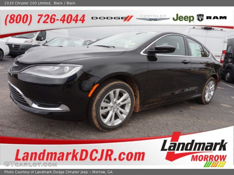 Black / Black 2016 Chrysler 200 Limited