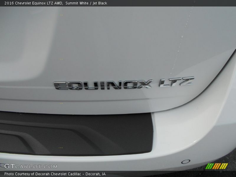 Summit White / Jet Black 2016 Chevrolet Equinox LTZ AWD