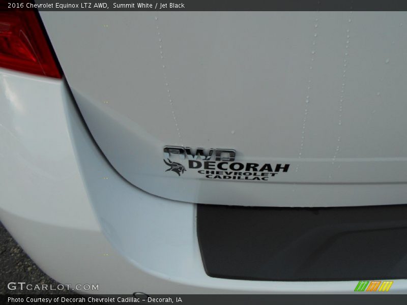 Summit White / Jet Black 2016 Chevrolet Equinox LTZ AWD