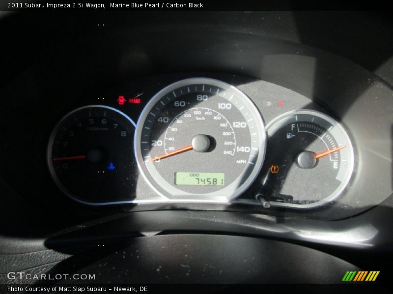 Marine Blue Pearl / Carbon Black 2011 Subaru Impreza 2.5i Wagon