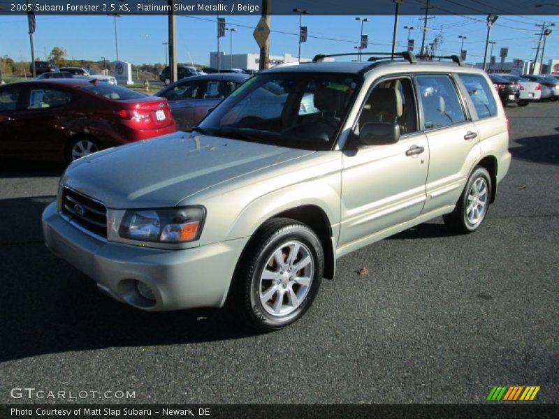Platinum Silver Metallic / Beige 2005 Subaru Forester 2.5 XS