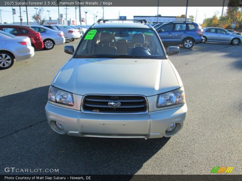 Platinum Silver Metallic / Beige 2005 Subaru Forester 2.5 XS