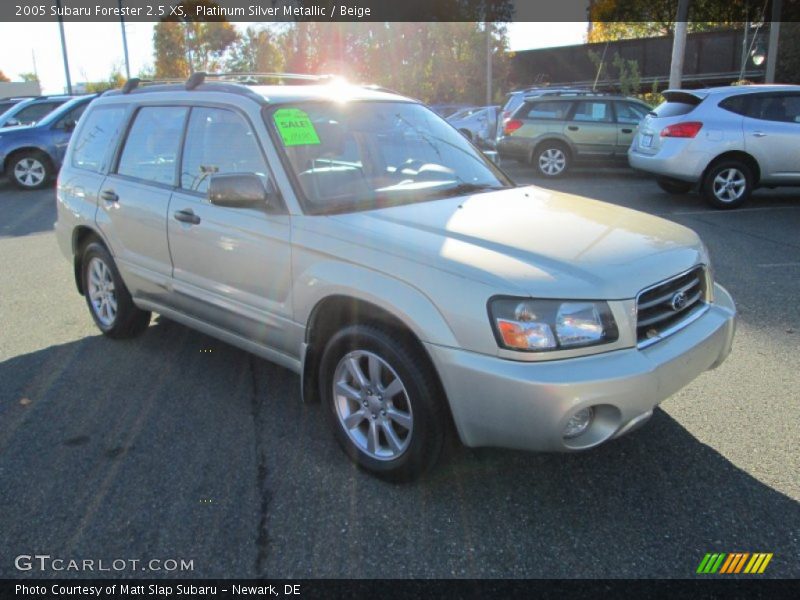 Platinum Silver Metallic / Beige 2005 Subaru Forester 2.5 XS