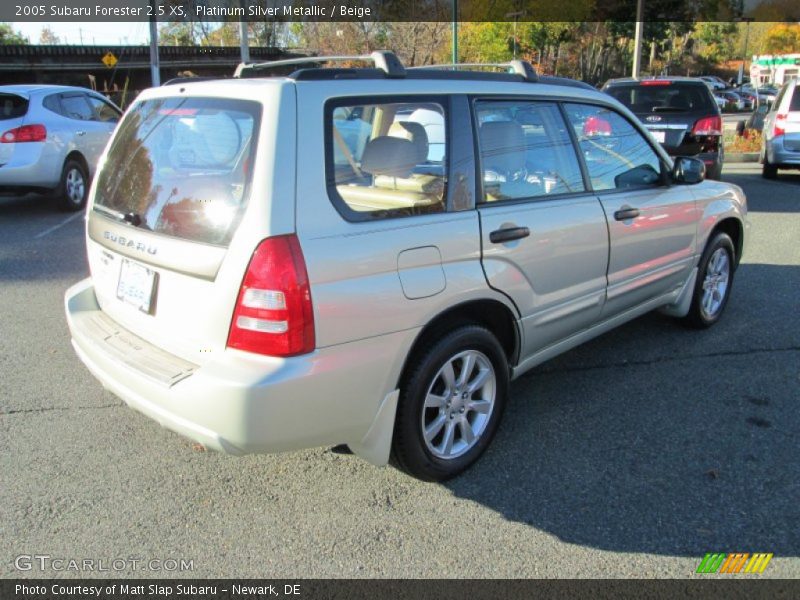 Platinum Silver Metallic / Beige 2005 Subaru Forester 2.5 XS