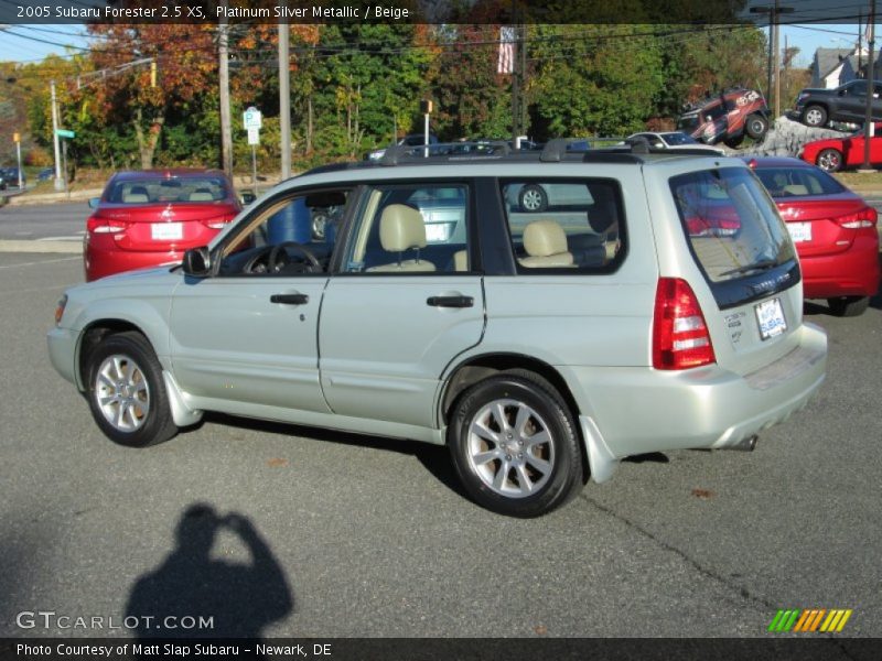 Platinum Silver Metallic / Beige 2005 Subaru Forester 2.5 XS