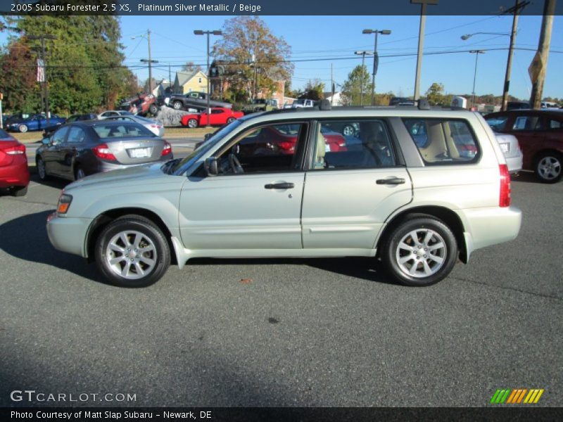 Platinum Silver Metallic / Beige 2005 Subaru Forester 2.5 XS