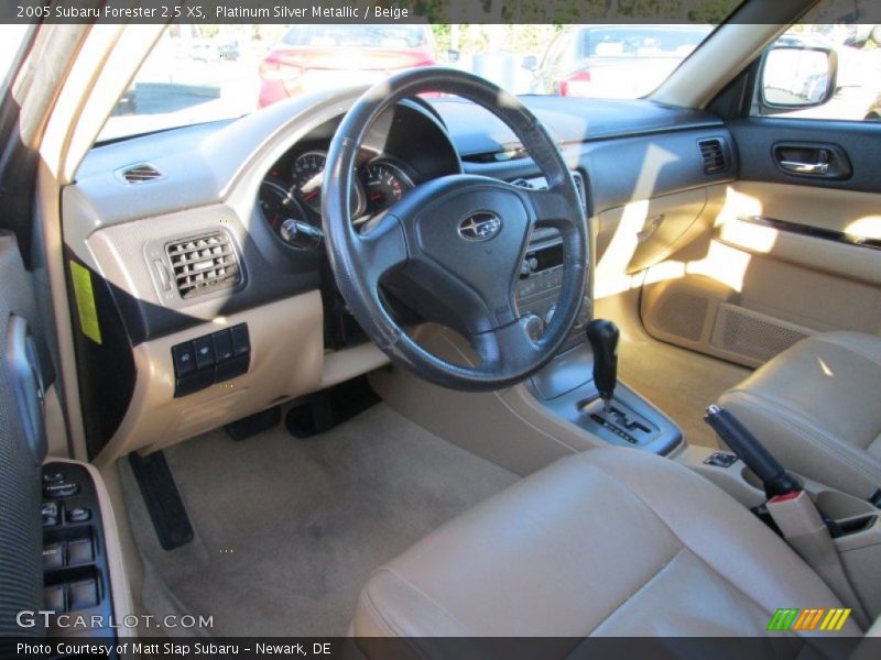 Platinum Silver Metallic / Beige 2005 Subaru Forester 2.5 XS