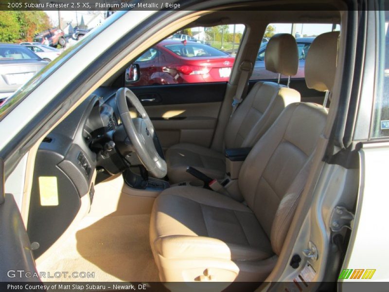 Platinum Silver Metallic / Beige 2005 Subaru Forester 2.5 XS