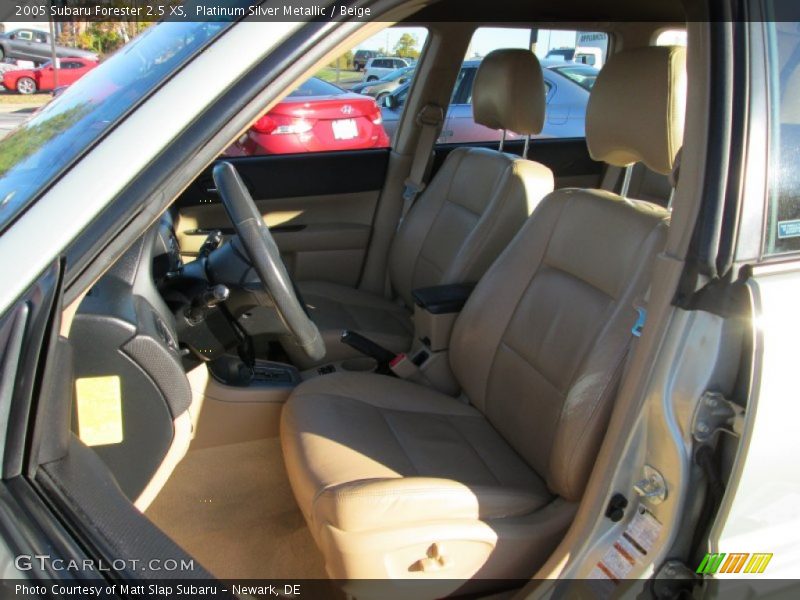 Platinum Silver Metallic / Beige 2005 Subaru Forester 2.5 XS