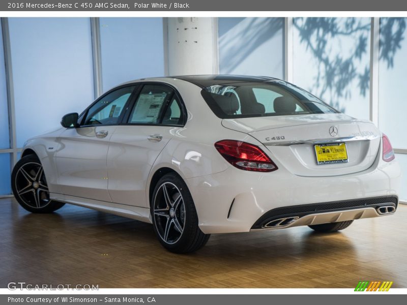 Polar White / Black 2016 Mercedes-Benz C 450 AMG Sedan