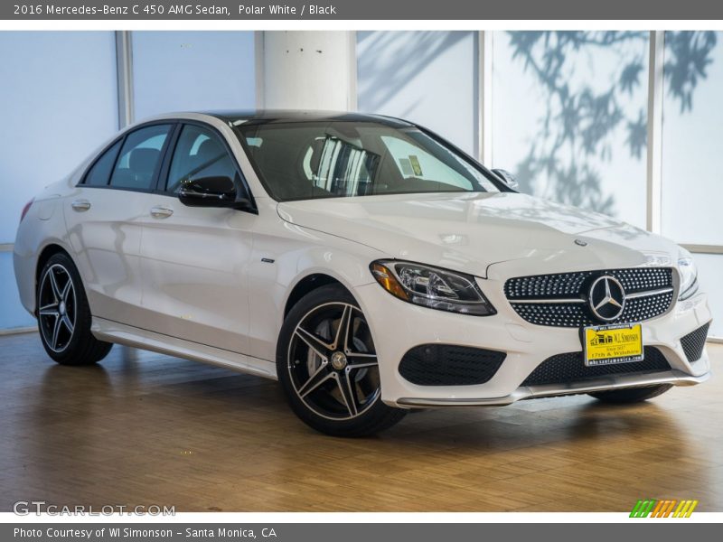 Polar White / Black 2016 Mercedes-Benz C 450 AMG Sedan