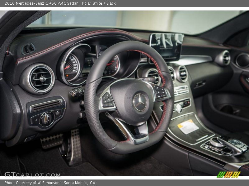 Polar White / Black 2016 Mercedes-Benz C 450 AMG Sedan
