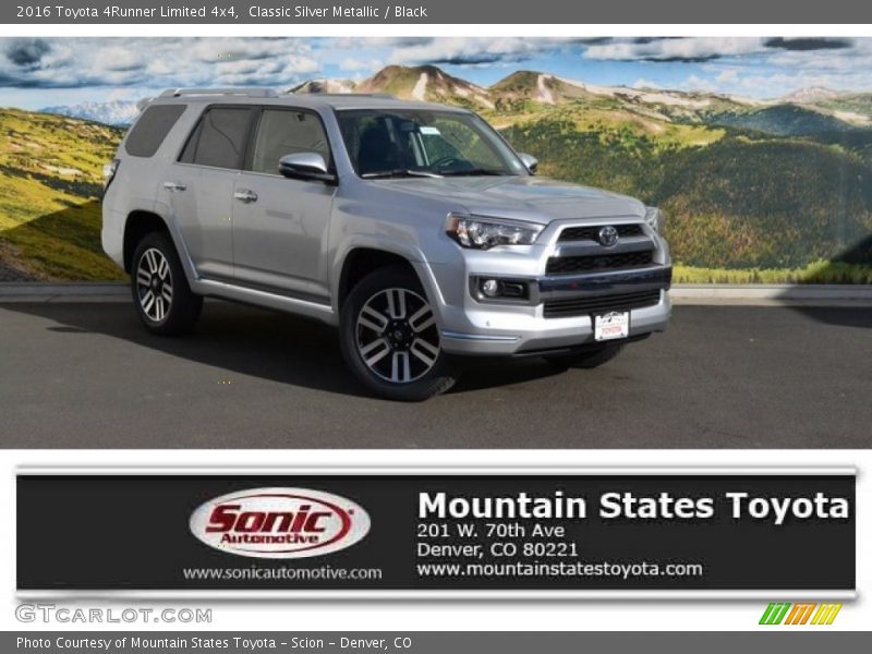 Classic Silver Metallic / Black 2016 Toyota 4Runner Limited 4x4