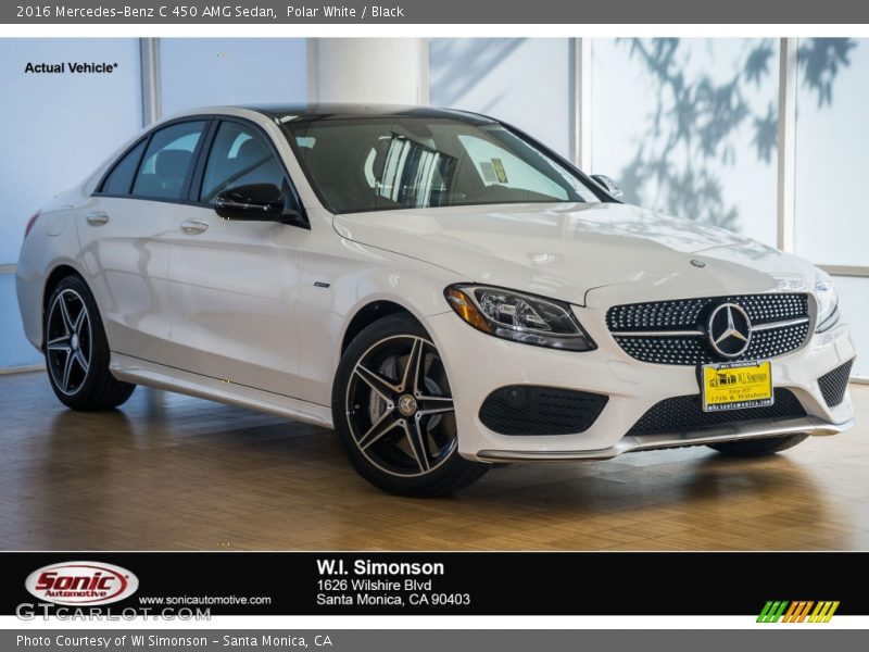 Polar White / Black 2016 Mercedes-Benz C 450 AMG Sedan