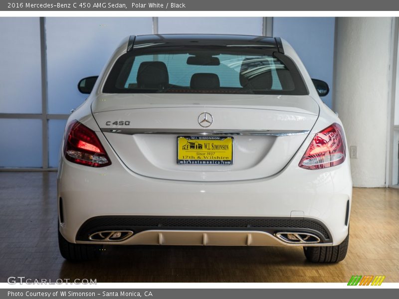 Polar White / Black 2016 Mercedes-Benz C 450 AMG Sedan