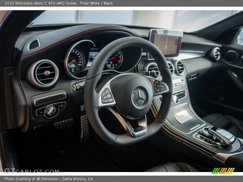 Polar White / Black 2016 Mercedes-Benz C 450 AMG Sedan