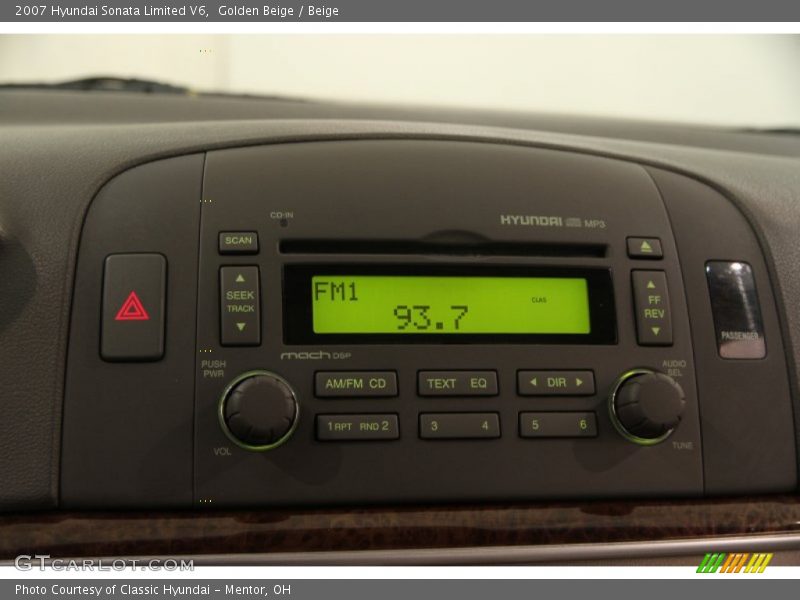 Audio System of 2007 Sonata Limited V6