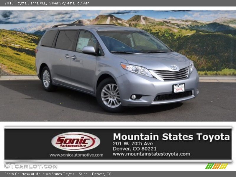 Silver Sky Metallic / Ash 2015 Toyota Sienna XLE