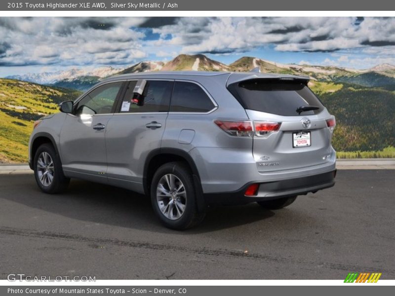 Silver Sky Metallic / Ash 2015 Toyota Highlander XLE AWD