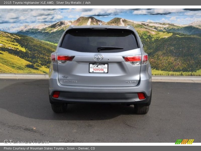 Silver Sky Metallic / Ash 2015 Toyota Highlander XLE AWD