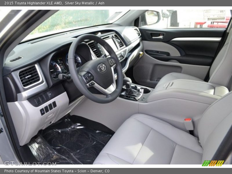 Silver Sky Metallic / Ash 2015 Toyota Highlander XLE AWD