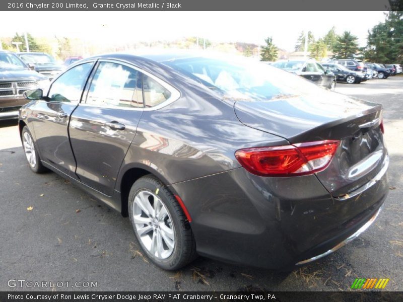 Granite Crystal Metallic / Black 2016 Chrysler 200 Limited