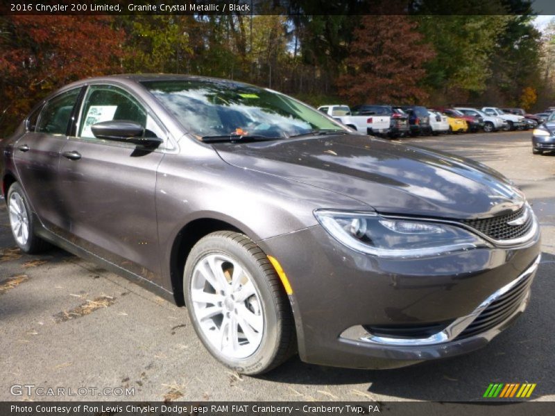Granite Crystal Metallic / Black 2016 Chrysler 200 Limited