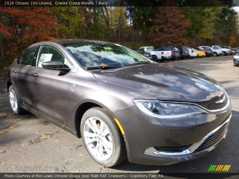 Granite Crystal Metallic / Black 2016 Chrysler 200 Limited