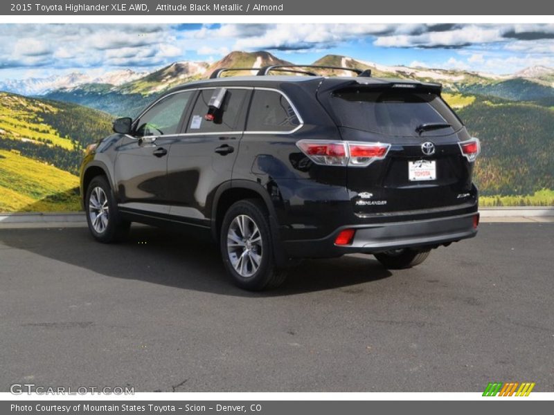 Attitude Black Metallic / Almond 2015 Toyota Highlander XLE AWD