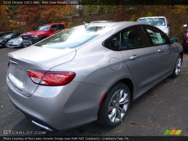 Billet Silver Metallic / Black 2016 Chrysler 200 S AWD