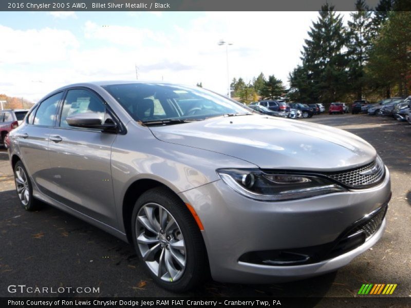 Billet Silver Metallic / Black 2016 Chrysler 200 S AWD