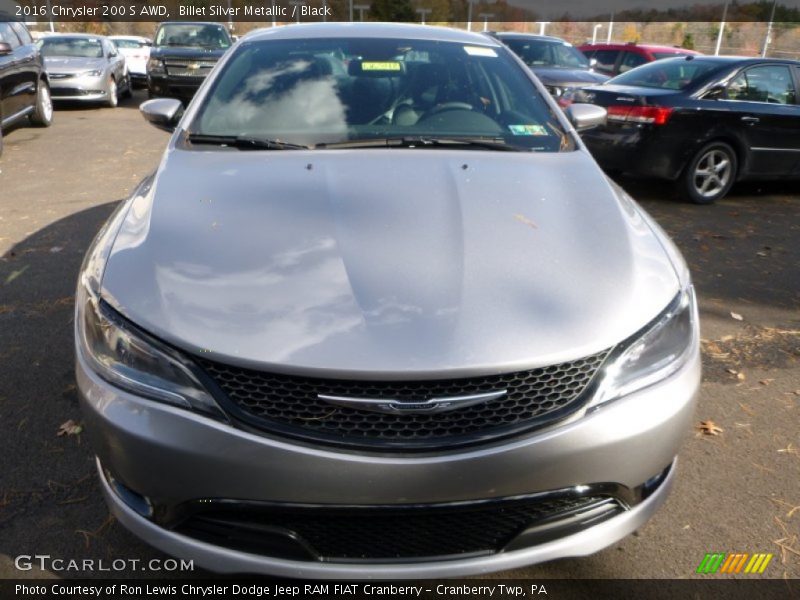 Billet Silver Metallic / Black 2016 Chrysler 200 S AWD