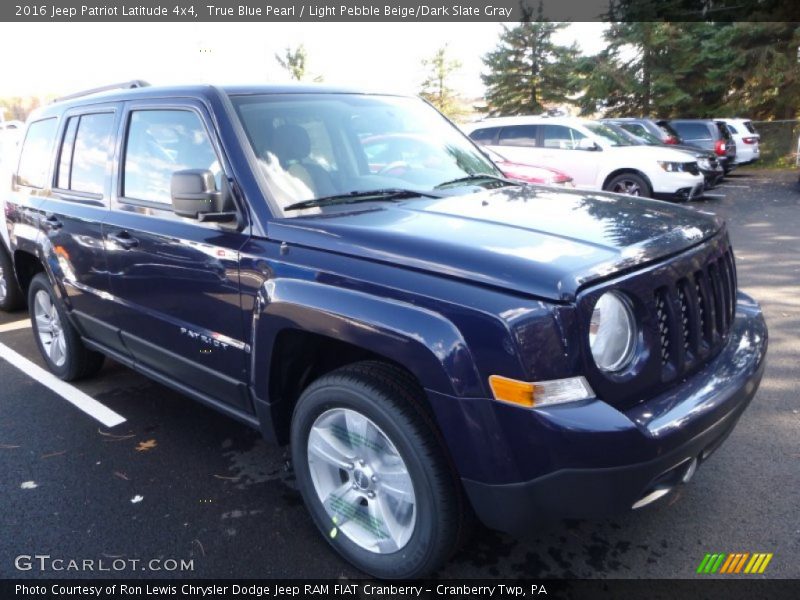 True Blue Pearl / Light Pebble Beige/Dark Slate Gray 2016 Jeep Patriot Latitude 4x4