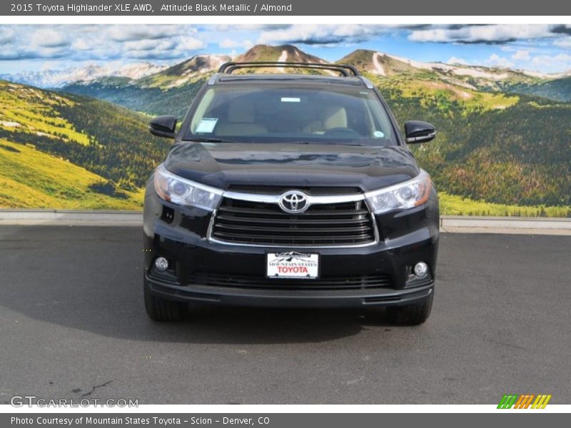 Attitude Black Metallic / Almond 2015 Toyota Highlander XLE AWD