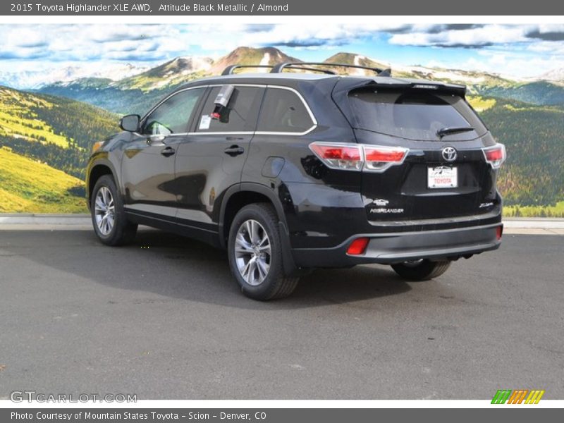 Attitude Black Metallic / Almond 2015 Toyota Highlander XLE AWD