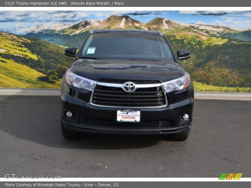 Attitude Black Metallic / Black 2015 Toyota Highlander XLE AWD