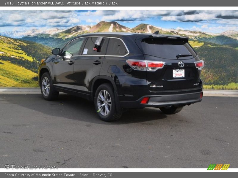 Attitude Black Metallic / Black 2015 Toyota Highlander XLE AWD