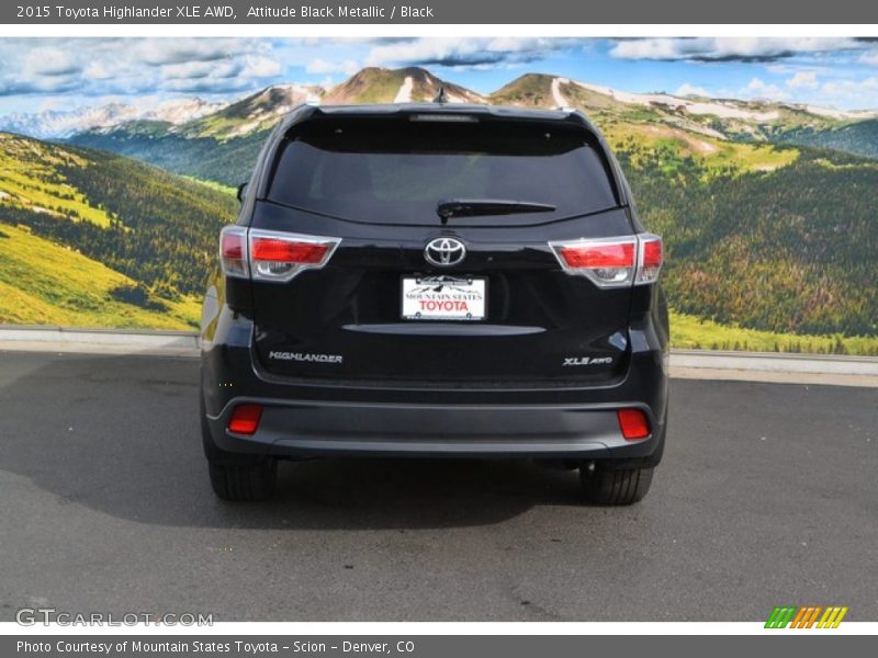 Attitude Black Metallic / Black 2015 Toyota Highlander XLE AWD