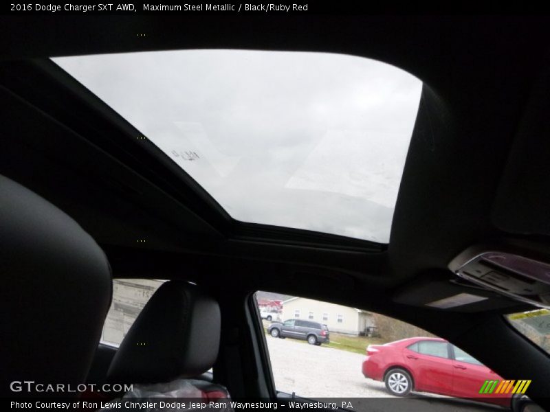 Maximum Steel Metallic / Black/Ruby Red 2016 Dodge Charger SXT AWD