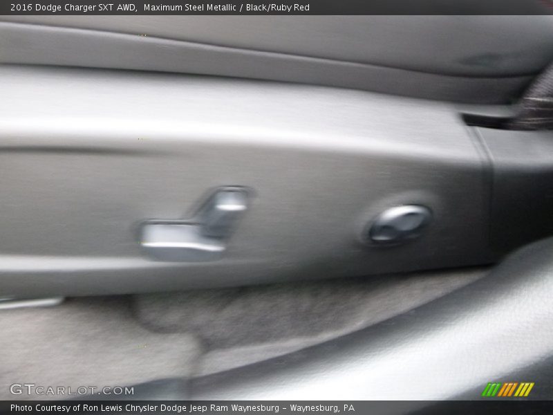 Maximum Steel Metallic / Black/Ruby Red 2016 Dodge Charger SXT AWD