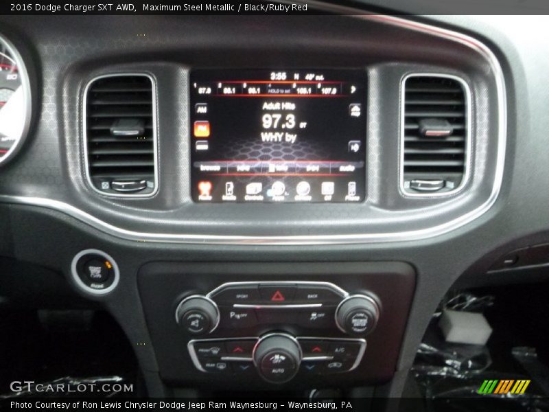 Maximum Steel Metallic / Black/Ruby Red 2016 Dodge Charger SXT AWD