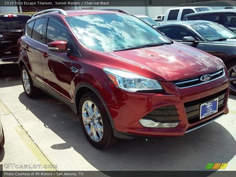 Sunset Metallic / Charcoal Black 2016 Ford Escape Titanium