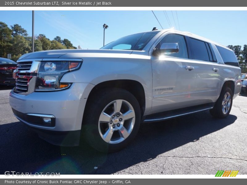 Silver Ice Metallic / Jet Black 2015 Chevrolet Suburban LTZ