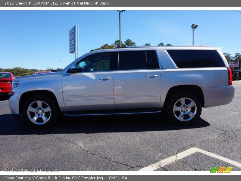Silver Ice Metallic / Jet Black 2015 Chevrolet Suburban LTZ